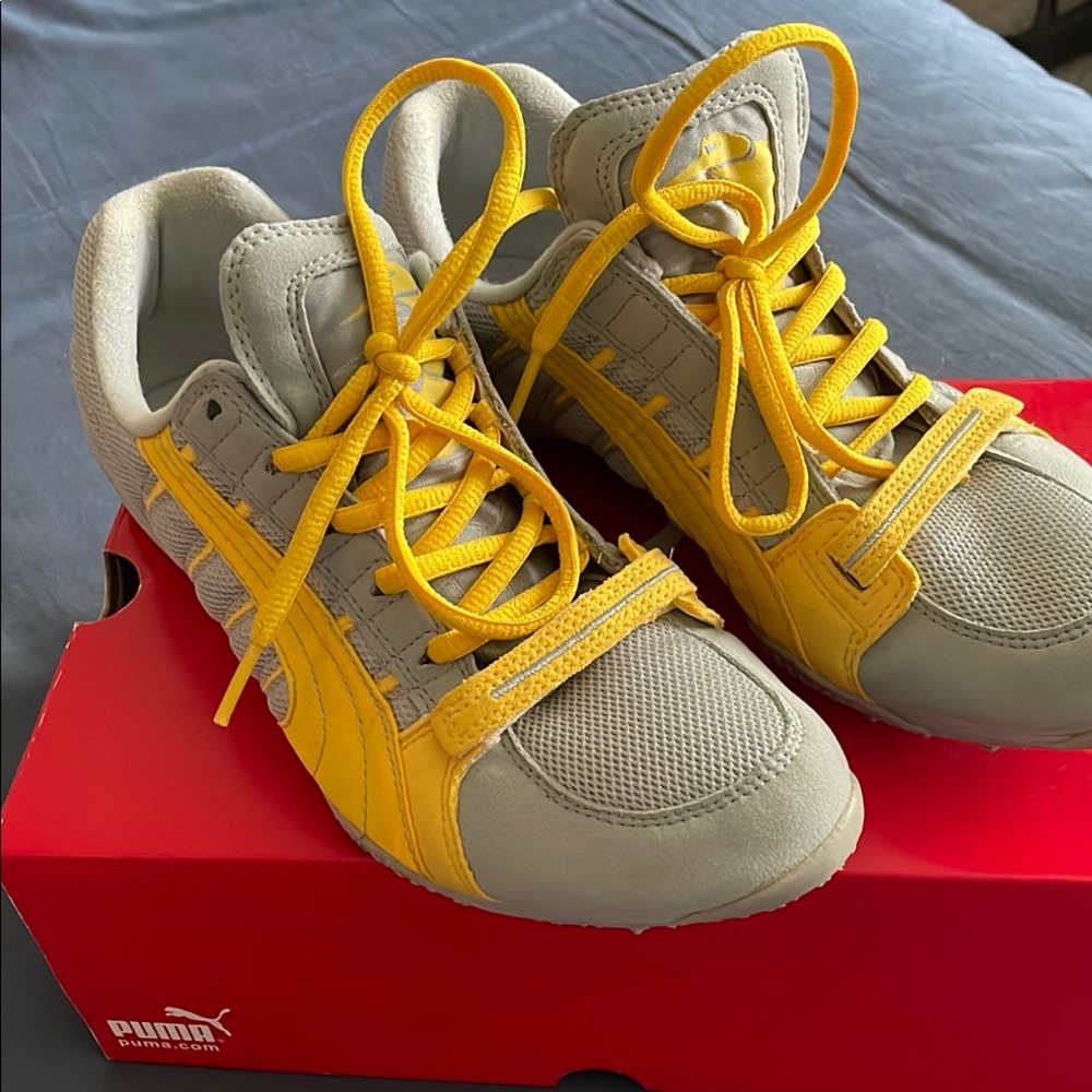 Puma Women’s Sneakers - Gray and Yellow